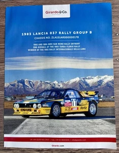 Póster/anuncio Girado & Co Lancia 037 Rally. Motorsport clásico - Grupo B WRC - Imagen 1 de 1