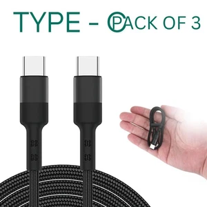Type C to Type C Cable USB C Fast Charger Samsung Lead For iPhone 15 16 Pro Max - Picture 1 of 16