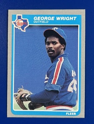 1985 Fleer Baseball George Wright Texas Rangers #574 - Image 1 of 2