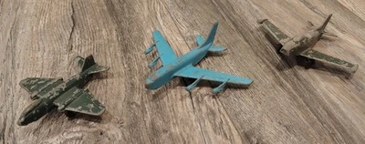 Aviones de juguete vintage Midgetoy, metal fundido, lote de 3, Rockford IL, Marina, ejército Foto 1 de 4