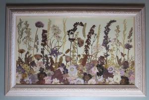 Natural Pressed Flower Framed Art 18" x 12.5" - Picture 1 of 5