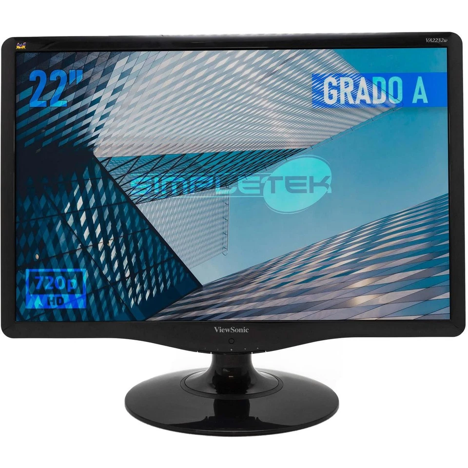 ViewSonic VA2232W Monitor 22 " 16:9 Screen Display Panel LCD Computer VGA - Image 1 of 4
