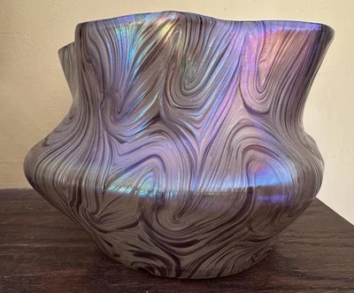 Jarrón de vidrio artístico Kralik austriaco Art Nouveau Foto 1 de 4