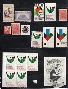 Estampillas de póster belgas y francesas, 1935, años 60, trabajadores belgas, reims - #8172 - Imagen 1 de 2