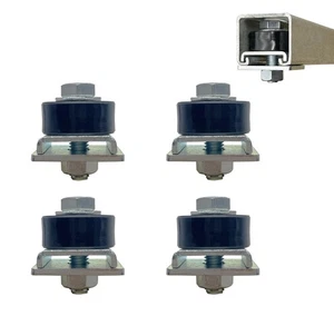 4 Vigas Trolley Ruedas Rodillo Límite Carro Conjunto Posicionamiento para Unistrut - Imagen 1 de 4