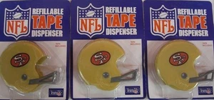 3pc VINTAGE NEW NOS SAN FRANCISCO 49ers NFL TAPE DISPENSER HELMETS football G35s - Picture 1 of 1