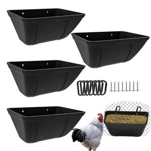 Fence Hanging Chicken Feeder for Duck, Piglets, Goat Feeder Poultry Feeding C... - Picture 1 of 7