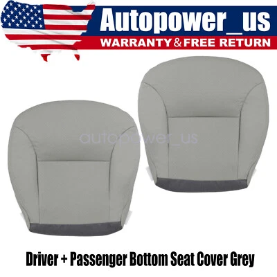 Front Driver + Passenger Bottom Seat Cover For 2002-2006 Lexus ES300 ES330 Gray Foto 1 de 4