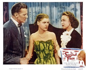 The Second Face Us Lobby Card Bruce Bennett Ella Raines Old Movie Photo