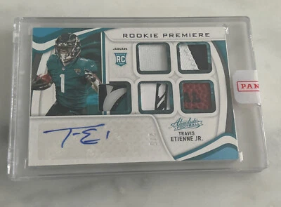 2021 panini absolute travis etienne jr Auto Patch /5 Rpa Rookie Premiere  - Image 1 of 4