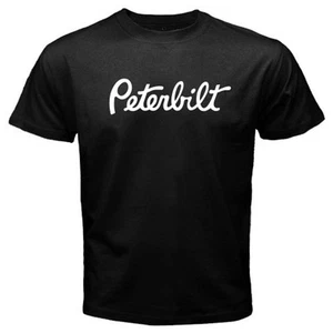 New PETERBILT TRUCKS TRUCKER Simple Men's Black Size S to 5XL - Picture 1 of 1