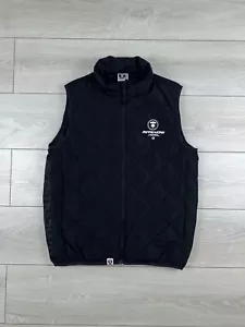 AAPE By A Bathing Ape Down Vest Gilet Black size S - Picture 1 of 14