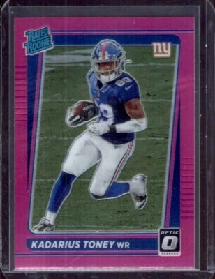 KADARIUS TONEY 2021 Donruss Optic Preview Pink Holo Prizm Rated Rookie RC #P-264 - Image 1 of 2