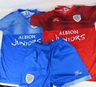 Marval Albion SC Las Vegas Blue Top + Shorts + Red Top Jersey Jr. #6 Size 34-14