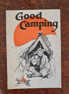 Vintage Good Camping UK Boy Scout Shop Postcard - Picture 1 of 2