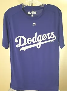 Los Angeles Dodgers MLB Majestic Classic Blue Dodgers Small T-Shirt - Picture 1 of 3