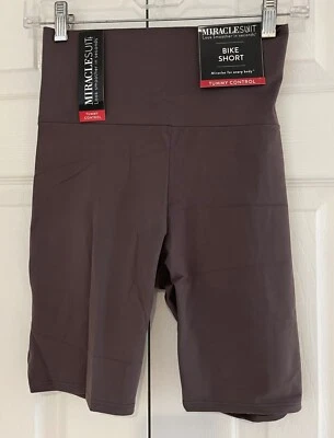 NWT MIRACLESUIT Tummy Control Bike Shorts Gray - Size M (8-10) - Image 1 of 4