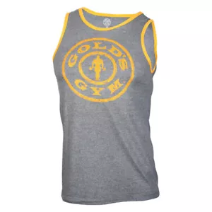 Golds Gym Muscle Joe Contrast Athlete Tank Top Grau/Grey Stringer Bodybuilding - Bild 1 von 12