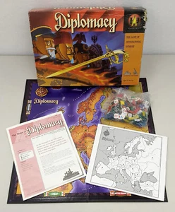 DIPLOMACY Board Game ~ 1999 AVALON HILL ~ Strategy Game ~ Metal Pieces - Picture 1 of 14