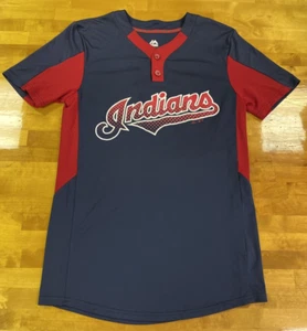 Cleveland Indians Mens Size Small Baseball Majestic Cool Base Jersey Shirt #5 GC - Picture 1 of 15