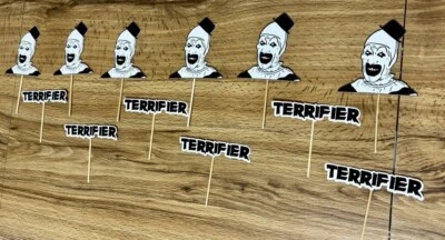 The Terrifier Killer Clown Horror Slasher Cupcake Toppers - Image 1 of 3