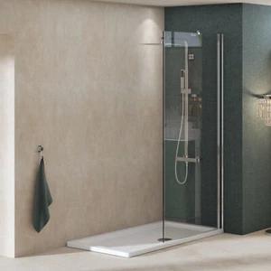 500mm Walk in Wet Room Shower Enclosure Screen Panel 8mm Easy Clean Nano Glass - Picture 1 of 9