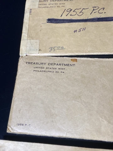 All (10)  US Mint Proof Sets, 1955-1956-1957-1958-1959-1960-1961-1962-1963-1964 Cover