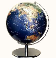 STUNNING Clear Blue Satellite View Educational World Globe 42cm x 30cm