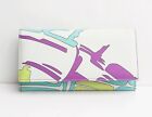 Emilio Pucci Abstract Print Genuine Leather Wallet Multicolor  7" x 3 3/4"