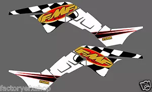 Honda TRX250R FMF Graphics Kit Fenders Plastics Decals Stickers 250R ATV trx Whi - Foto 1 di 2