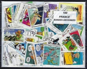 France Comic Books 100 Different Stamps Used - Picture 1 of 1