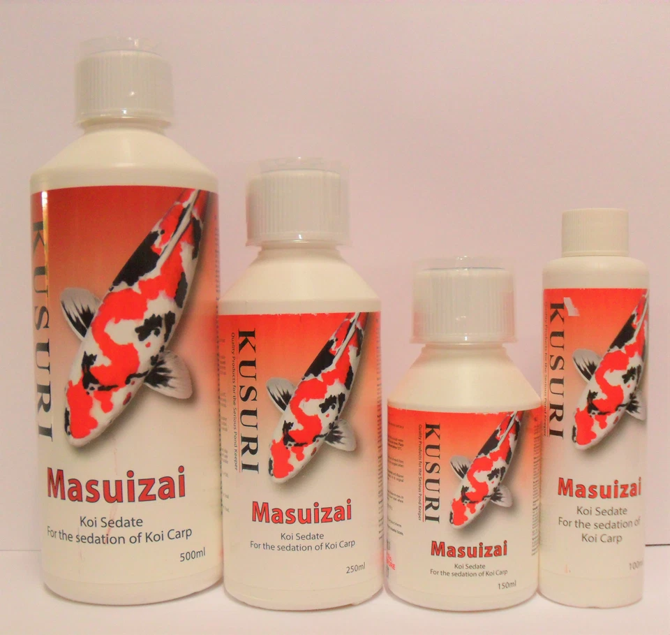 KUSURI MASUIZAI 100ml, 150ml, 250ml, 500ml Koi Sedate Pond Fish - Image 1 of 1