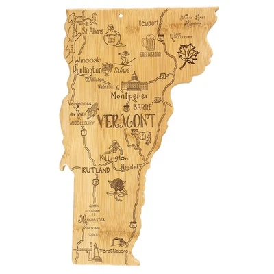 Tábua de servir e cortar Destination Vermont State, inclui gravata pendurada... - Imagem 1 de 4
