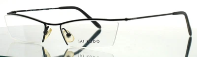 JAI KUDO 443 M01 Negro Mujer Rectángulo Medio Borde Anteojos 53-17-140 B:24 Foto 1 de 4