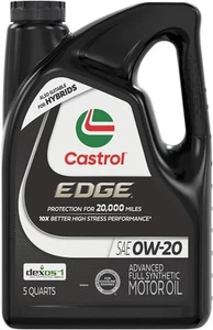 Castrol EDGE 0W-20 Advanced Full Synthetic Motor Oil, 5 Quarts 5 Quart - Picture 1 of 6