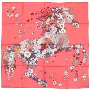 HERMES Bufanda Carre 90 ROBE LEGERE Seda Rosa Lápiz Labial Rosa NUEVO Japón - Imagen 1 de 3