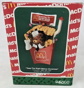 NOS 1990 Enesco NRFB McDonalds "Twas the Night Before Christmas" Ornament mit Box - Bild 1 von 17