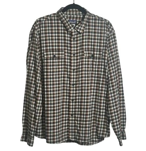 Camicia uomo Patagonia cotone biologico manica lunga con bottoni taglia large Gorpcore - Foto 1 di 5