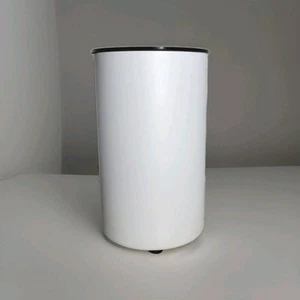 Vintage Postmodern Cylinder Can Lamp Space Age Portable White Mood Lighting - Picture 1 of 10