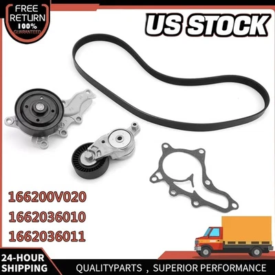 Serpentine Belt Tensioner Assembly + Water Pump Fit 2009-2018 Toyota RAV4 2.5L Foto 1 de 4