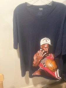 Michael Jordan Blue Chicago Bulls 3-Peat Championship T-Shirt Not Brand Tag XL - Bild 1 von 6