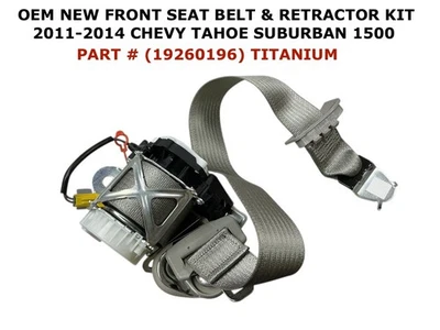 OEM Front seat belt & retractor KIT 2011-2014 Chevy Tahoe Suburban 1500 19260196 - Image 1 of 4