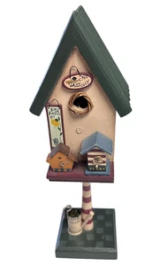 Vintage Vogelhaus aus Holz 12 Zoll hoch - Bild 1 von 6