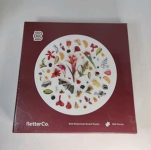 Better Co. Bold Botanicals Round Puzzle 500 Pieces Brand New Sealed - Picture 1 of 4