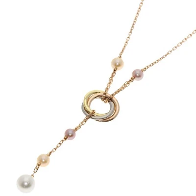 Colar de pérolas CARTIER Trinity ouro amarelo K18 ouro branco K18 feminino... - Imagem 1 de 4