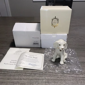 Statuina Lenox Classics Beagle scultura in oro 24kt con scatola - Foto 1 di 10