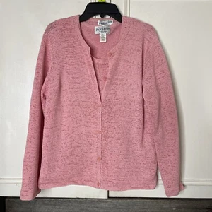 Vintage 90's Pendleton Women’s Sweater & Vest Size L Pink - Picture 1 of 4