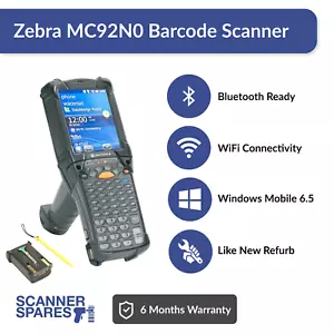 🔥 Symbol MC92N0-GJ0SXERA5WR Scanner codici a barre 1D a lungo raggio Windows Mobile 6.5 🔥 - Foto 1 di 11