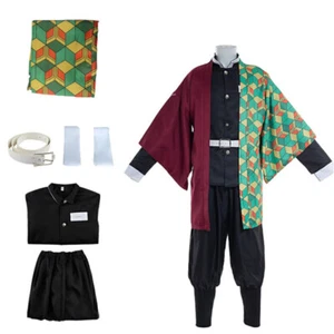 Demon Slayer Tomioka Giyuu Cosplay Costume Kimetsu no Yaiba Kimono Outfits Set - Picture 1 of 6