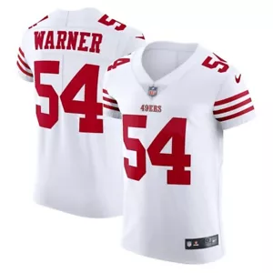 Fred Warner San Francisco 49ers Vapor Elite Nike Niners SF White Jersey 48 XL - Picture 1 of 17